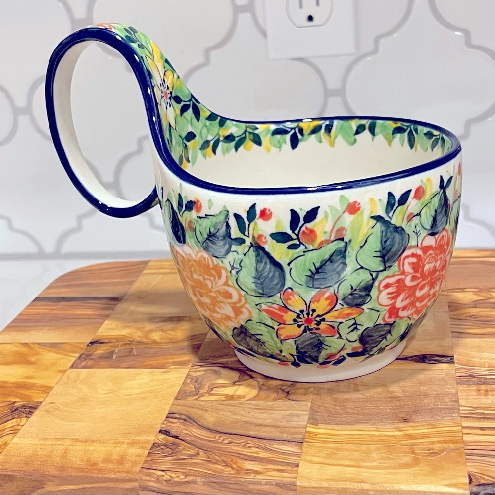 Polish Pottery Unikat 4883 Loop Mug/ Bowl